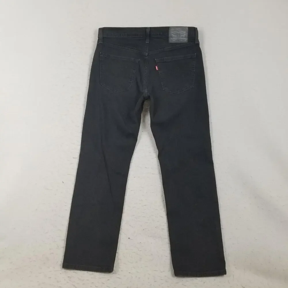 Levis 559 Jeans Mens‎ 34x30 Black Straight Leg Denim Mid Rise Casual Pants